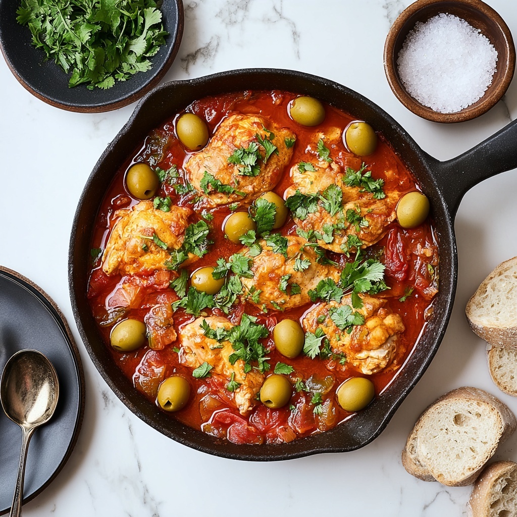 Fricase de Pollo: Juicy Chicken Thighs Simmered in Tomato and Pepper Sauce Recipe - Recipe Image