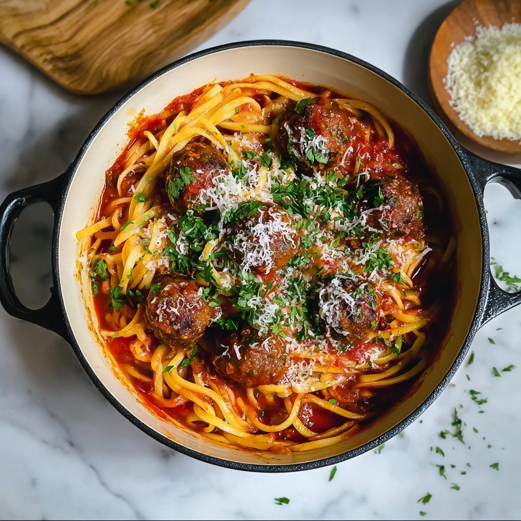 Creamy Spaghetti and Meatballs Recipe - Recipe Image
