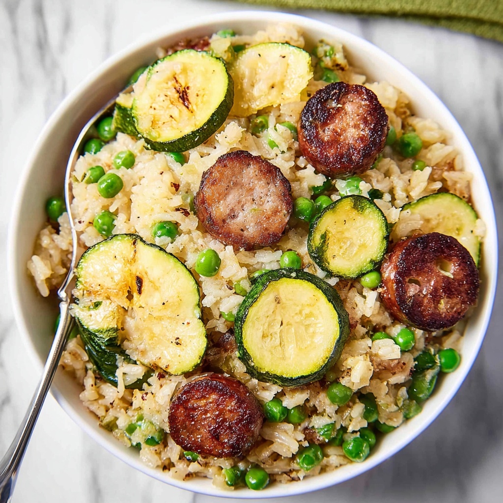 Cauliflower Rice Skillet with Zucchini and Kielbasa Recipe - Recipe Image