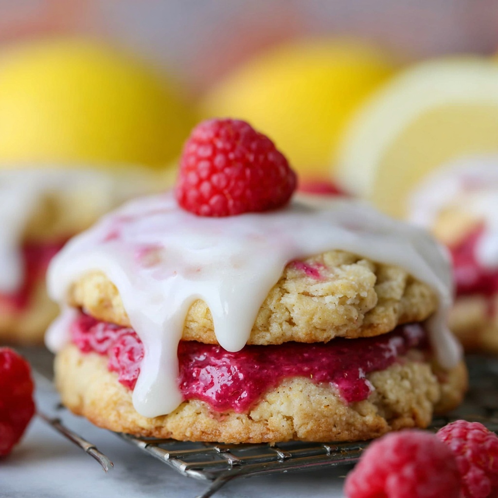 Fresh Raspberry Lemon Cookies with Glaze Recipe - Recipe Image