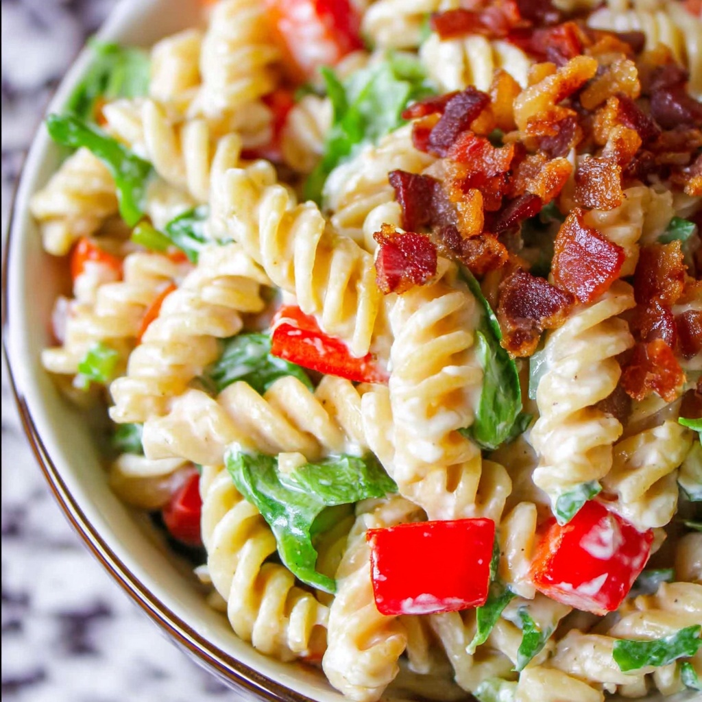Easy BLT Pasta Salad Recipe - Recipe Image