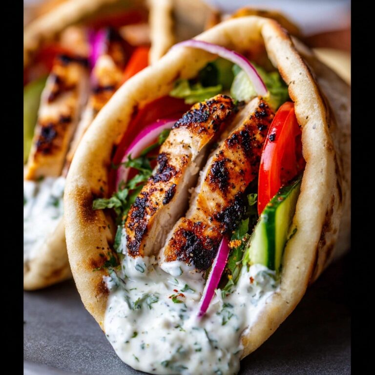 Homemade Chicken Shawarma with Fresh Naan and Creamy White Sauce Recipe