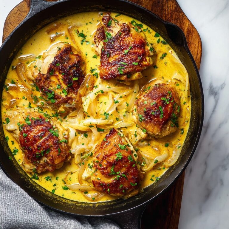 Smothered Chicken in Creamy Onion Gravy Recipe