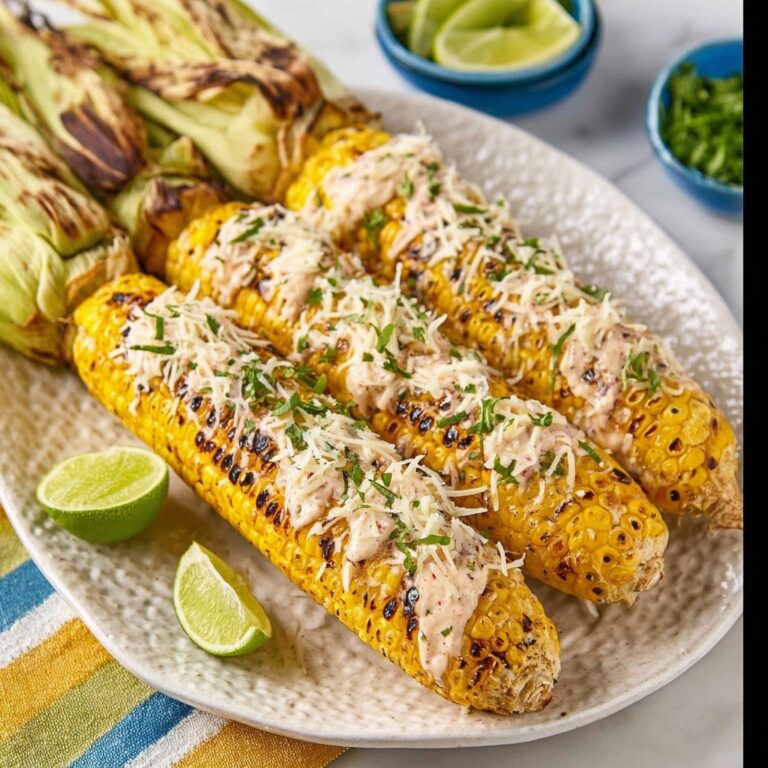Mexican Grilled Corn on the Cob with Lime, Cilantro, and Parmesan Recipe