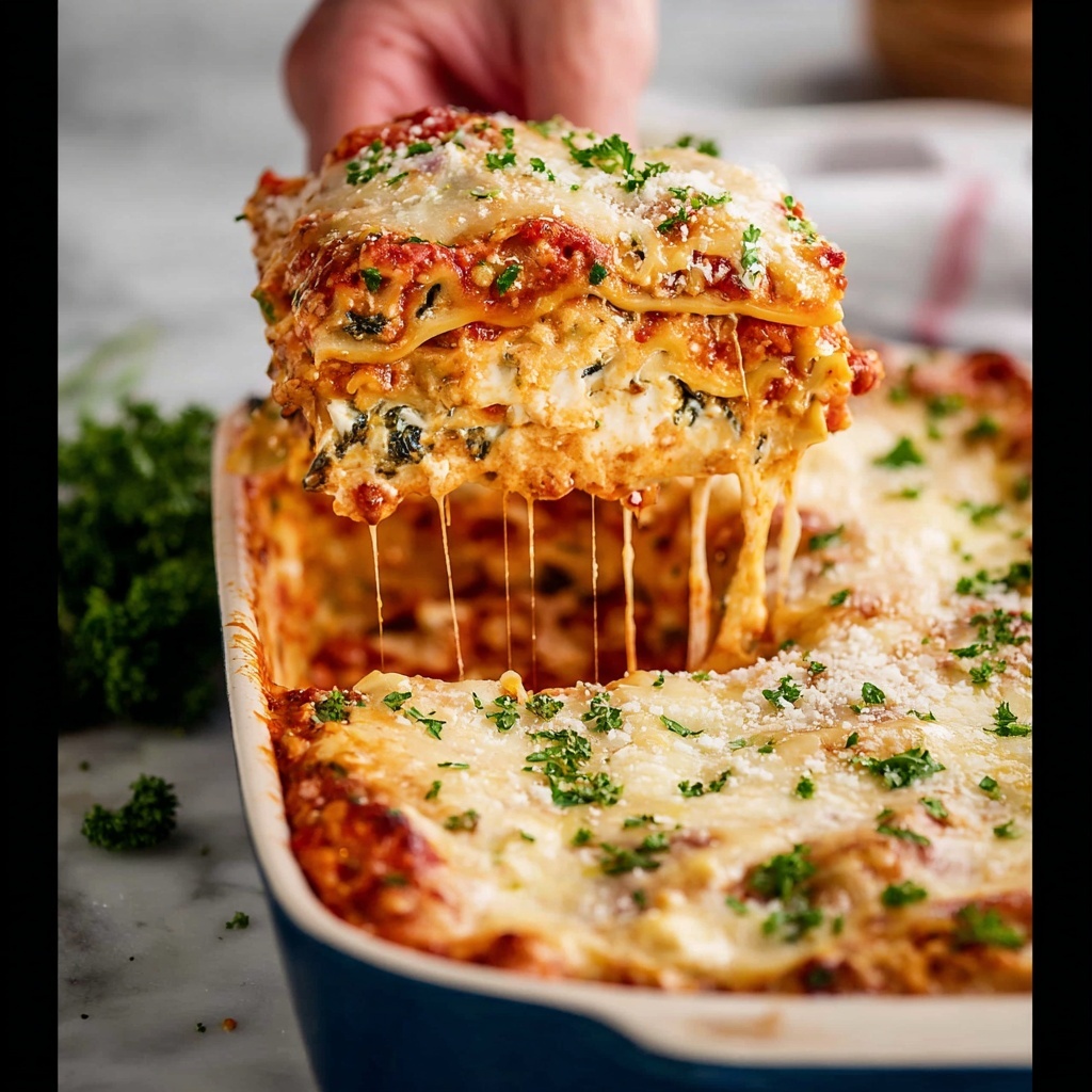 Vegetarian Spinach and Mushroom Lasagna Recipe - Recipe Image