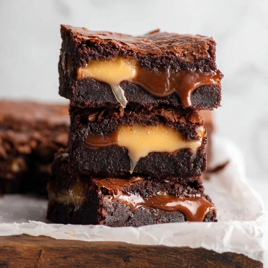 Salted Caramel-Stuffed Brownies Recipe - Recipe Image
