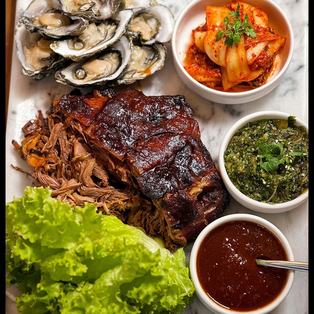 Momofuku Bossam (Korean Slow Cooked Pork Shoulder Roast) Recipe - Recipe Image