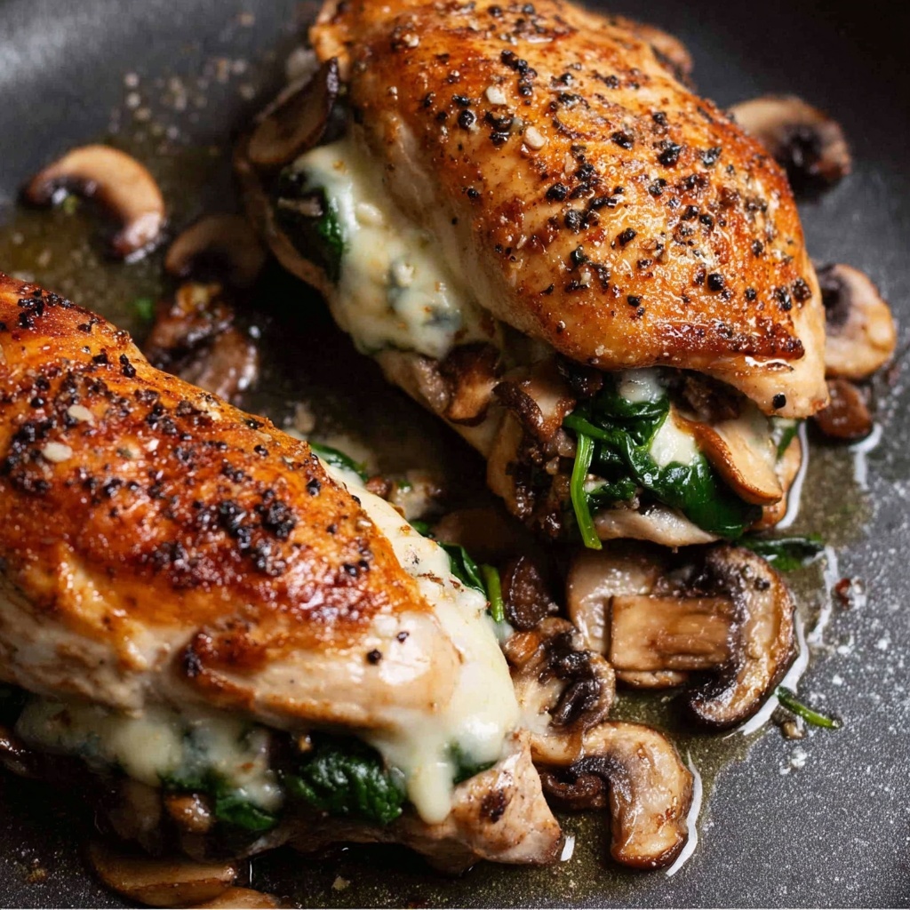Mushroom Stuffed Chicken Breast Recipe - Recipe Image