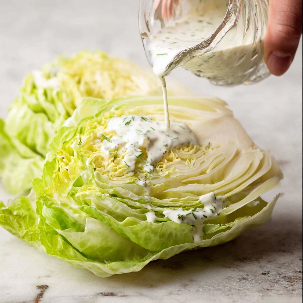 Iceberg Lettuce Wedges with Homemade Ranch Dressing Recipe - Recipe Image