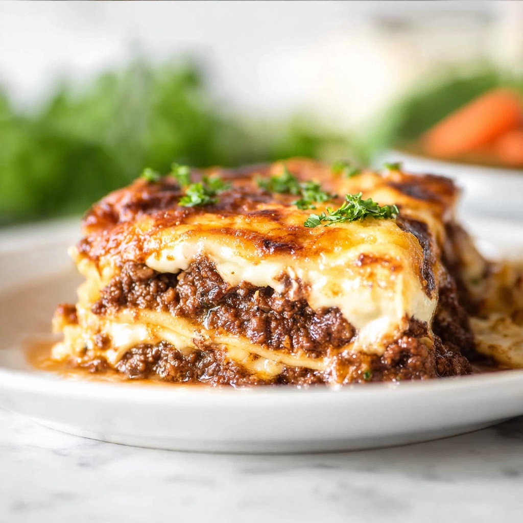 Classic Beef Lasagna with Rich Tomato Sauce and Melted Cheese Recipe - Recipe Image
