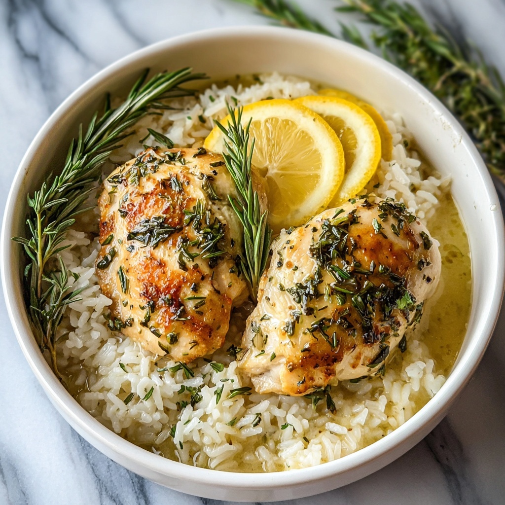 Slow Cooker Lemon Herb Chicken and Rice Recipe - Recipe Image