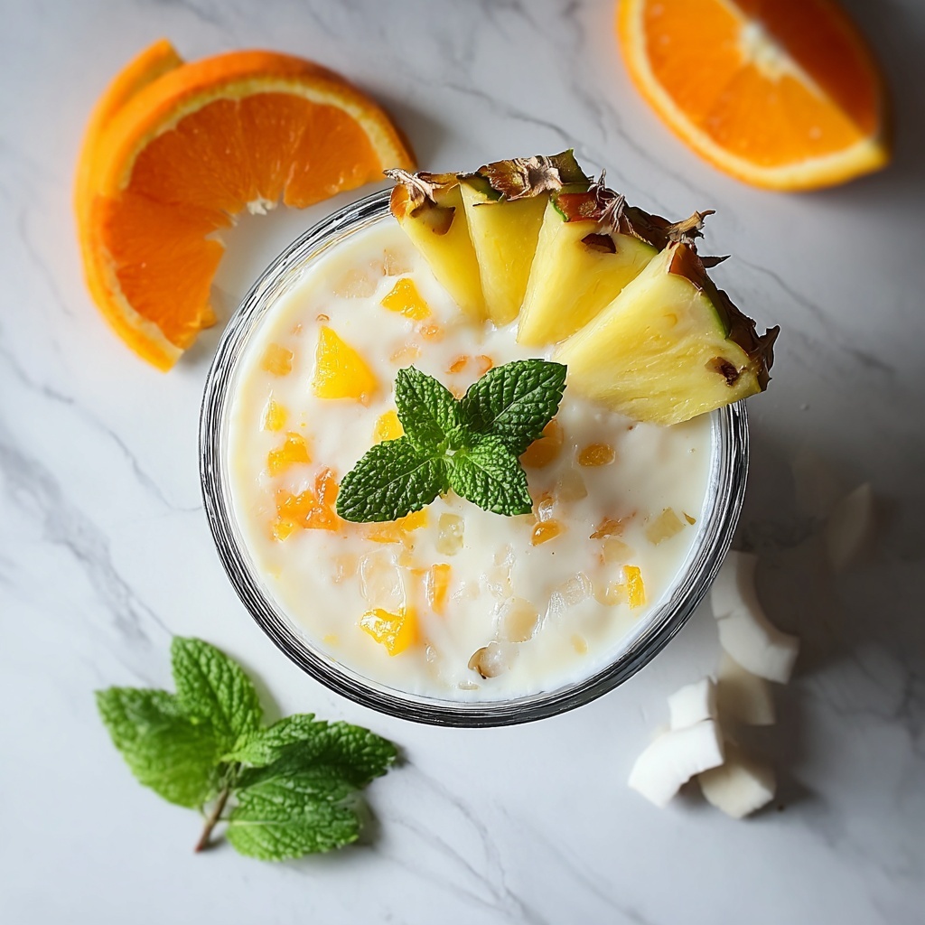 Orange, Pineapple & Coconut Mocktail Recipe - Recipe Image