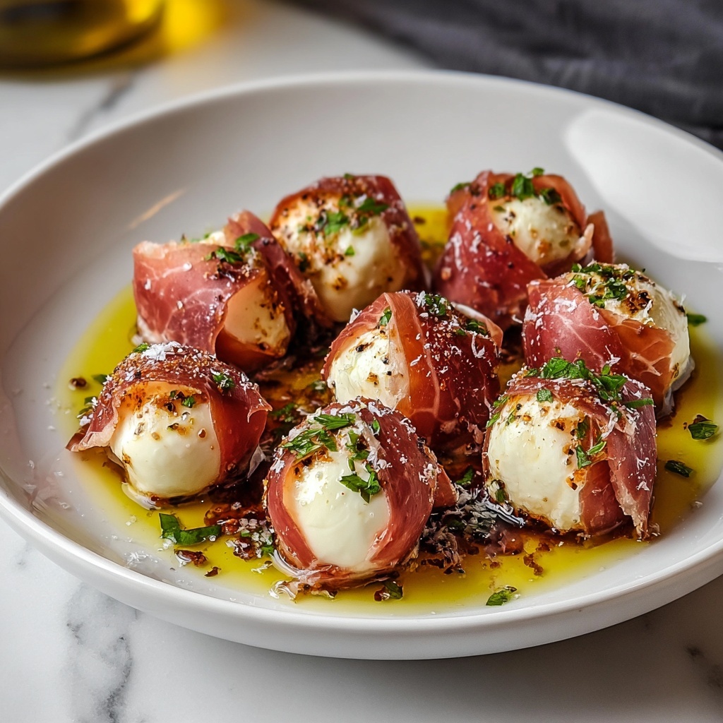 Prosciutto Wrapped Mozzarella Bites Recipe - Recipe Image