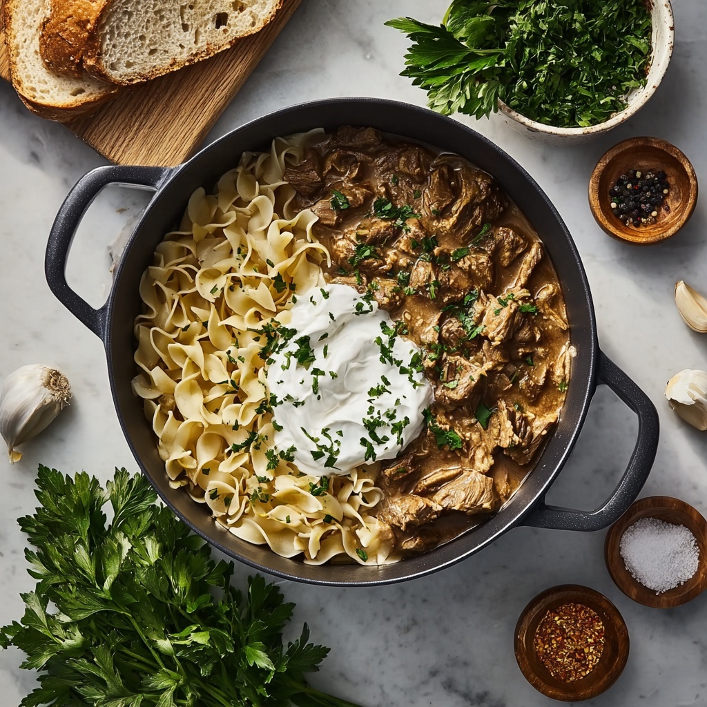 Dutch Oven Beef Stroganoff Recipe - Recipe Image