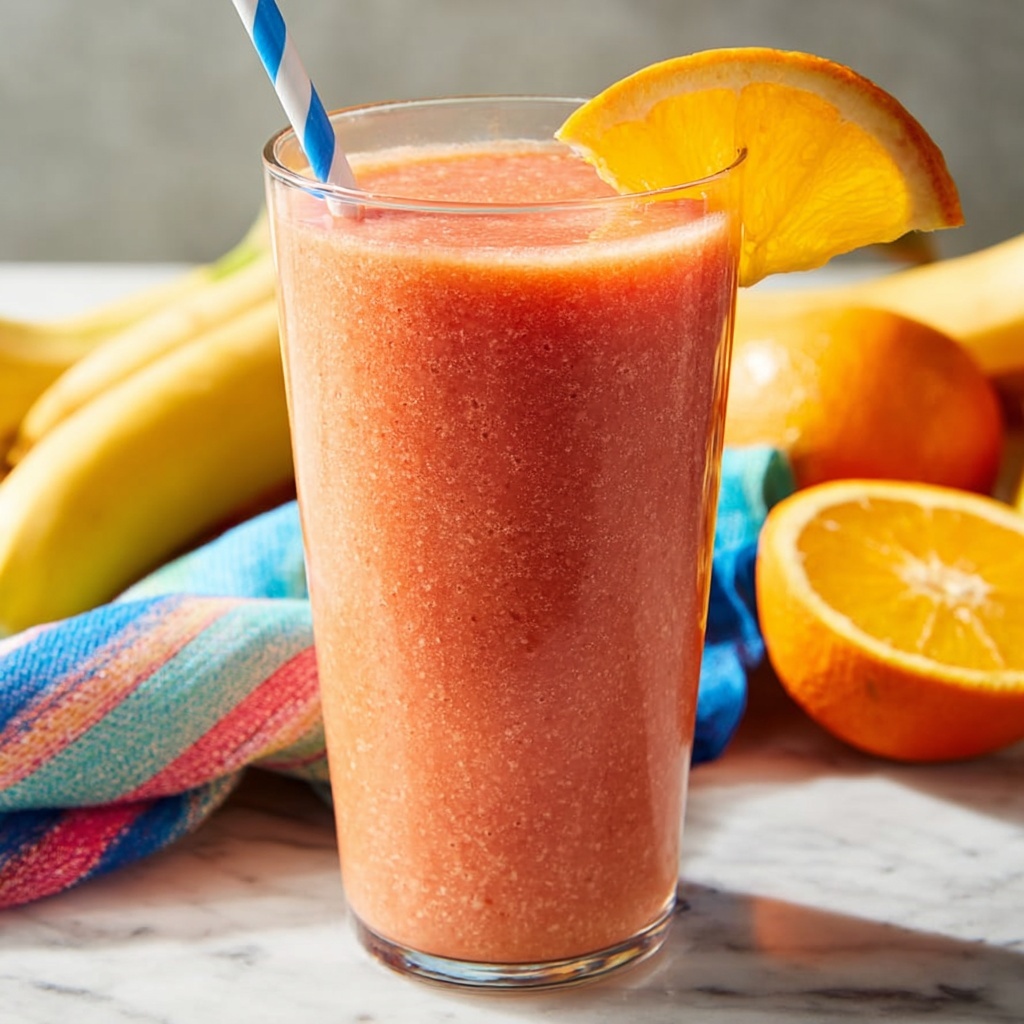Orange Watermelon Sunshine Smoothie Recipe - Recipe Image