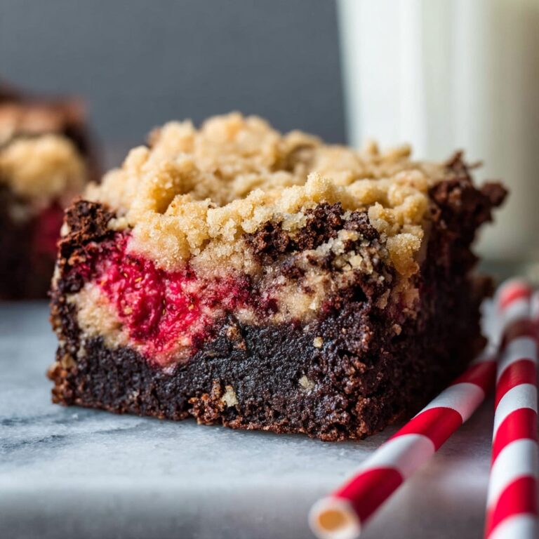Raspberry Almond Crumb Brownies Recipe