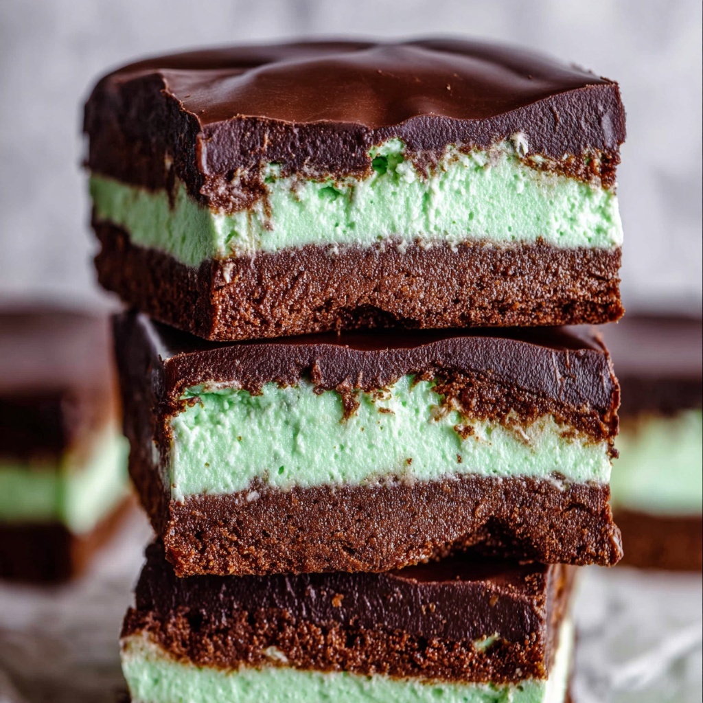 Fudgy Mint Chocolate Brownies Recipe - Recipe Image