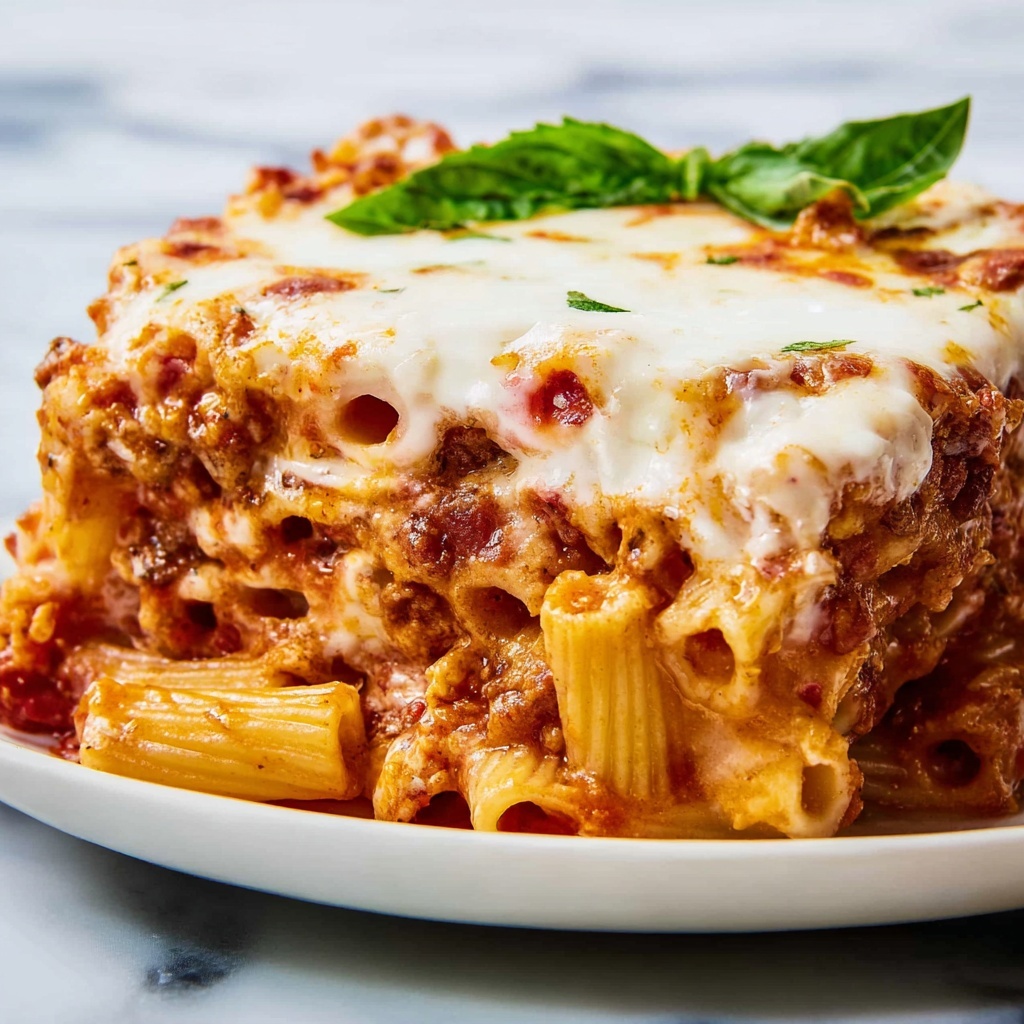 Extra Cheesy Penne and Mozzarella Casserole Recipe - Recipe Image