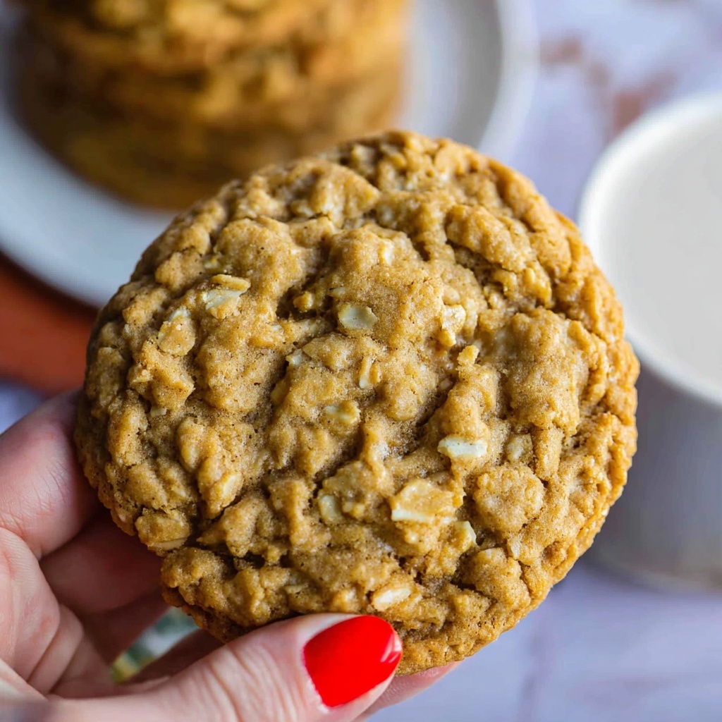 Chewy Oatmeal Peanut Butter Cookies Recipe - Recipe Image