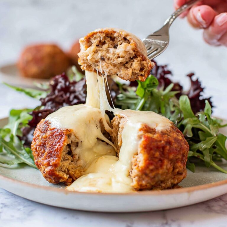 Mini Turkey Meatloaves with Cheesy Filling and Sweet Ketchup Glaze Recipe