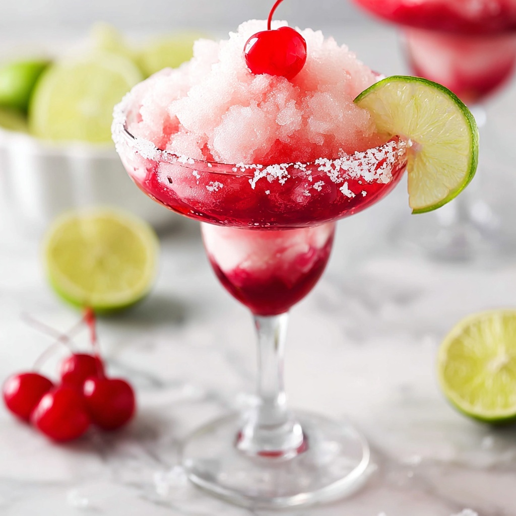 Frozen Cherry Limeade Margarita Recipe - Recipe Image