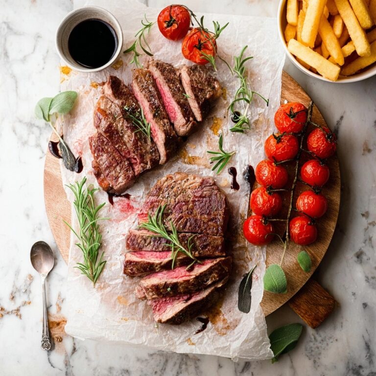New York Strip Steak with Red Wine Balsamic Reduction Recipe