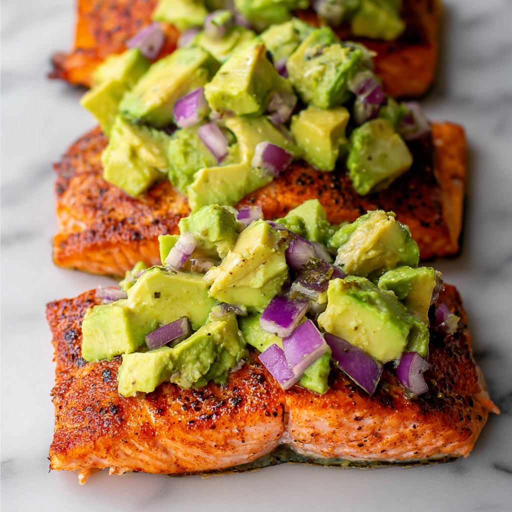 Grilled Salmon with Avocado Salsa Recipe - Recipe Image