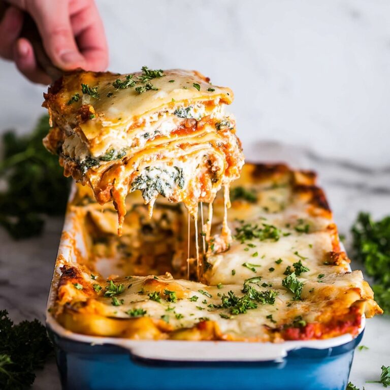 Vegetarian Spinach and Mushroom Lasagna Recipe