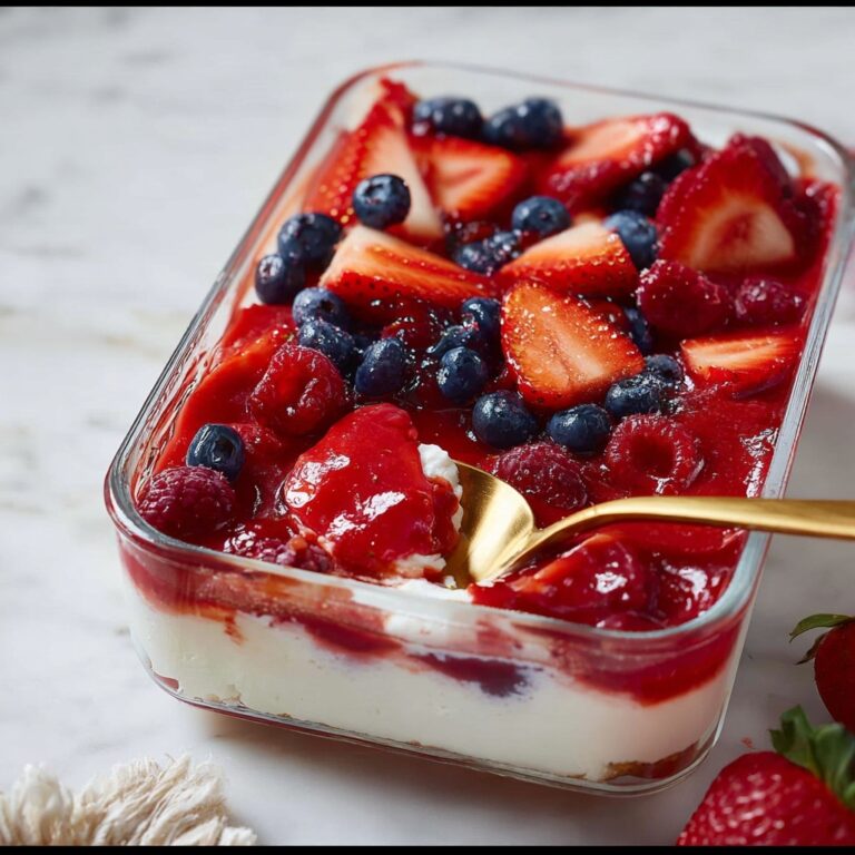 Strawberry Tiramisu with Blueberries and Raspberries Recipe