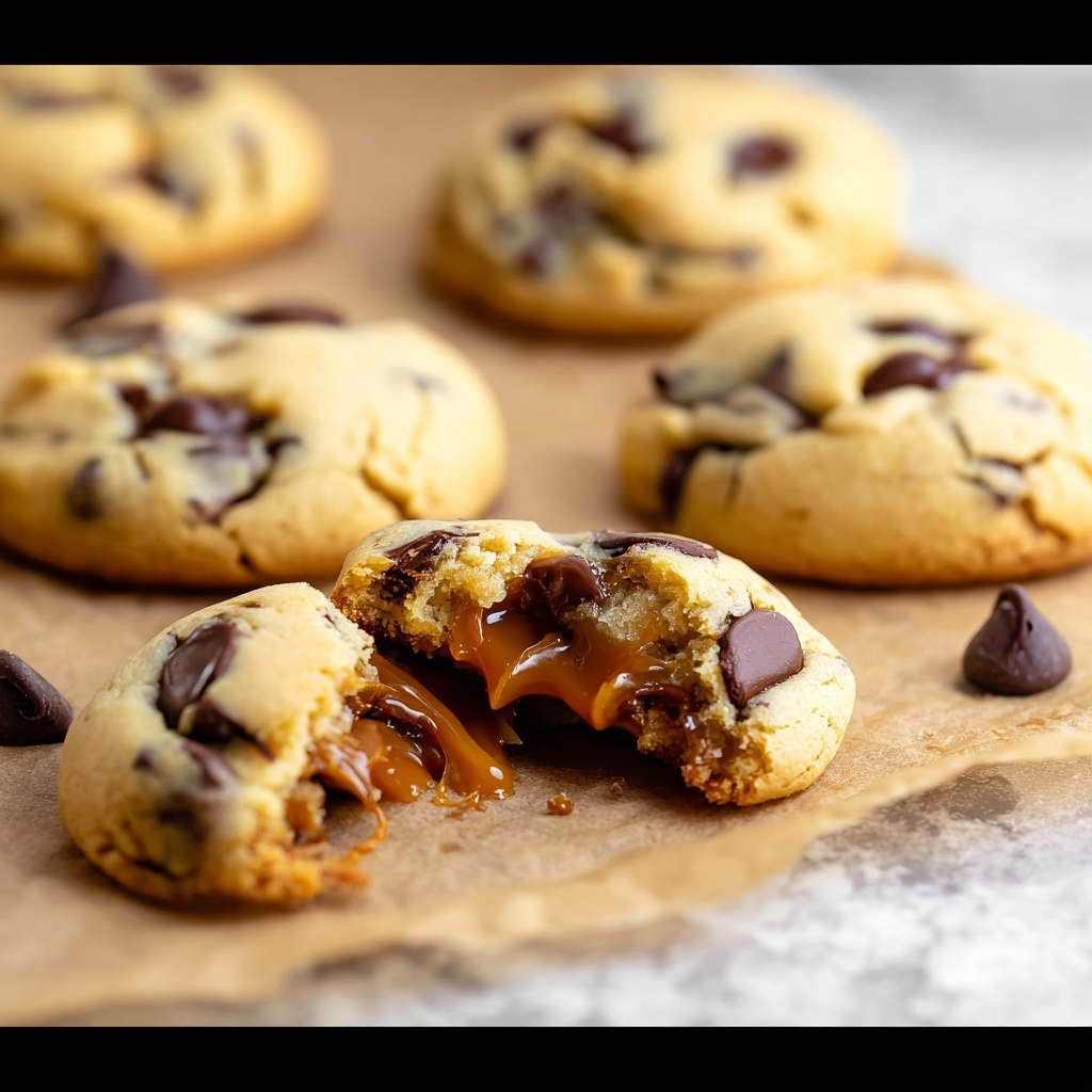 Caramel Stuffed Chocolate Chip Cookies Recipe - Recipe Image