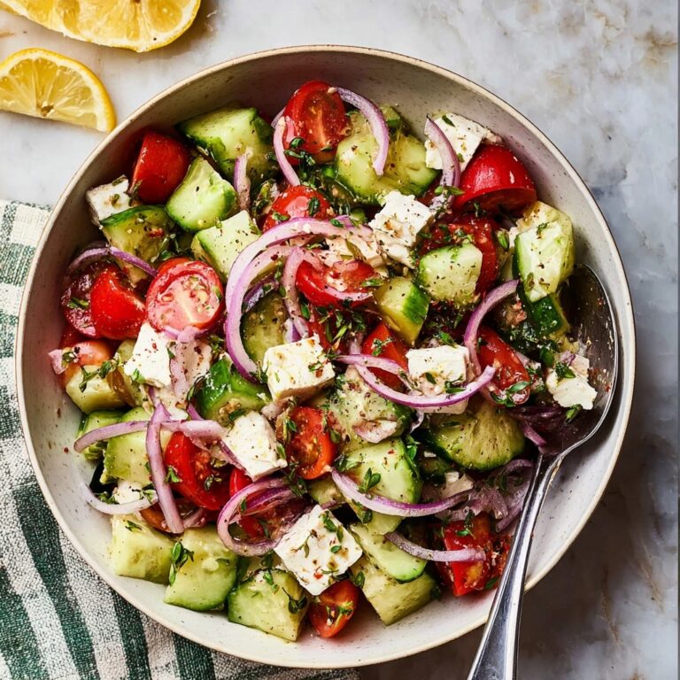 Cucumber Tomato Salad with Feta Recipe