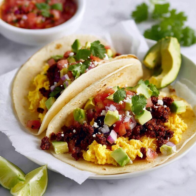 Mexican Breakfast Tacos with Chorizo and Egg Recipe