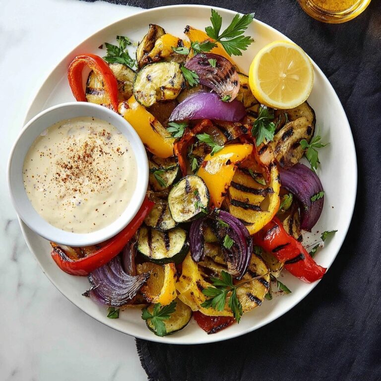 Grilled Vegetables Platter with Yogurt-Cumin Sauce Recipe