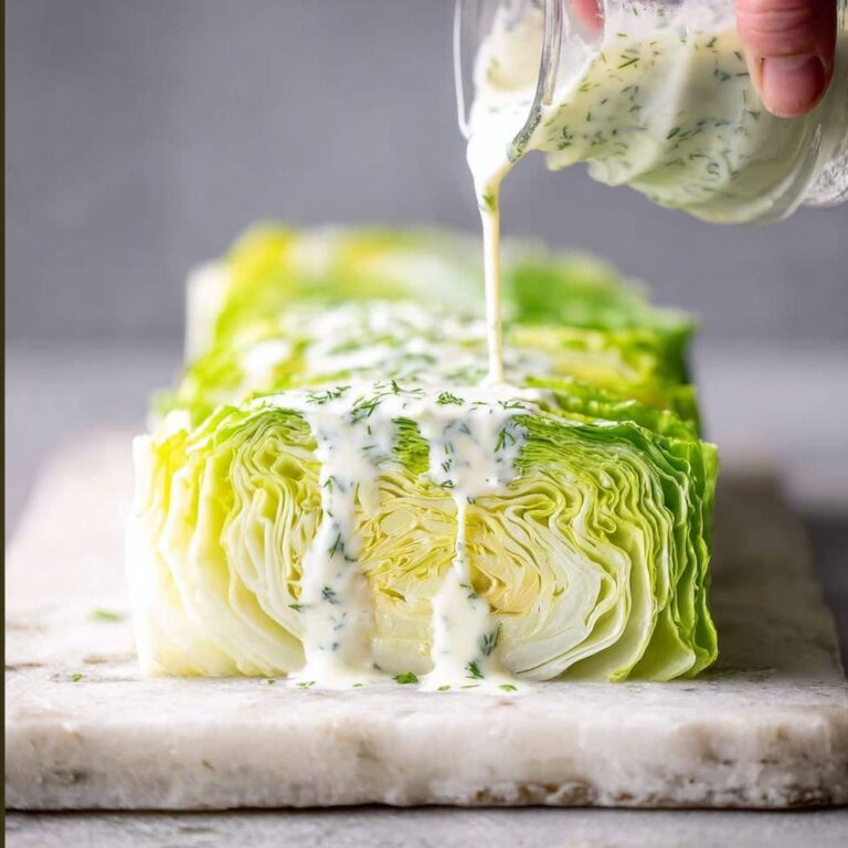 Iceberg Lettuce Wedges with Homemade Ranch Dressing Recipe