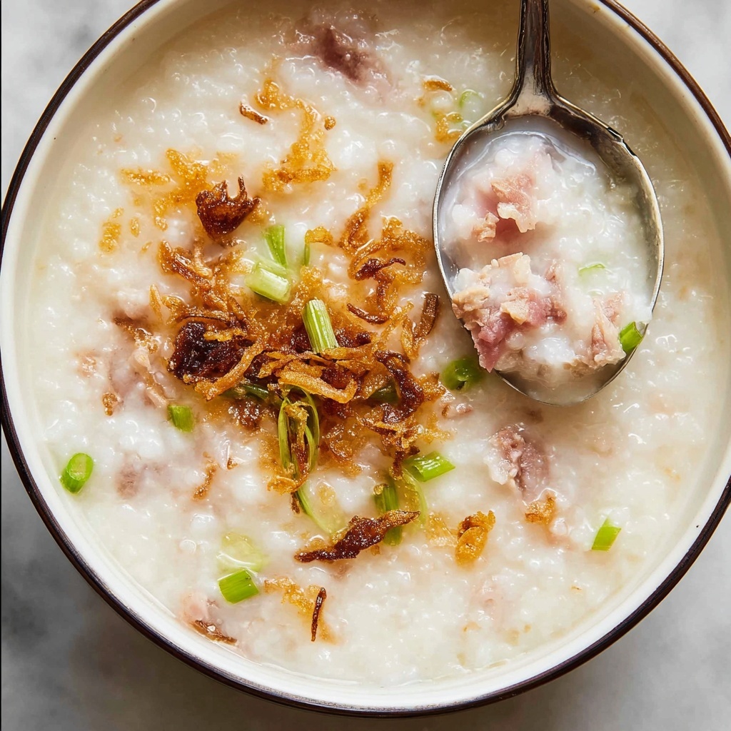 Chinese Ham Bone Rice Soup (Congee) Recipe - Recipe Image