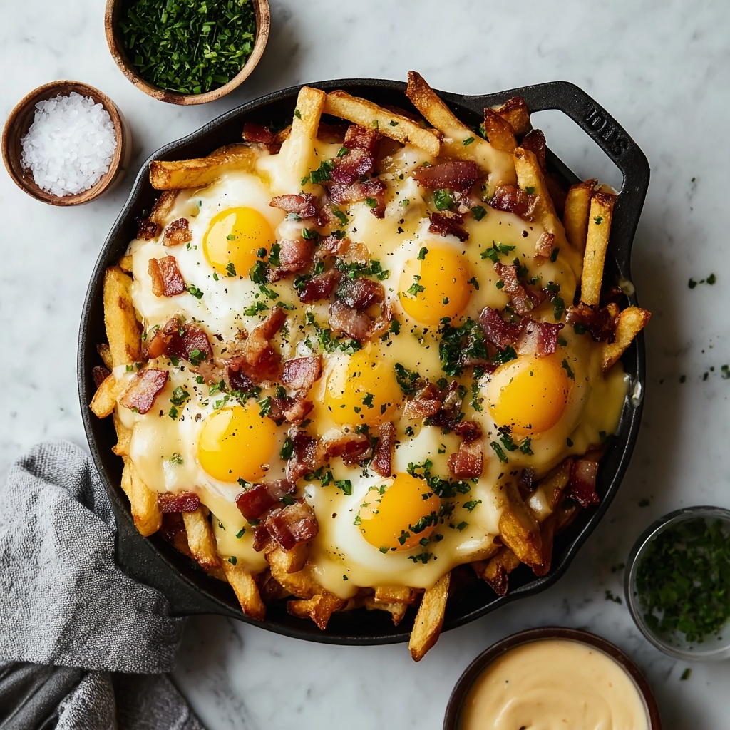 Breakfast Poutine with Crispy Bacon and Hollandaise Sauce Recipe - Recipe Image