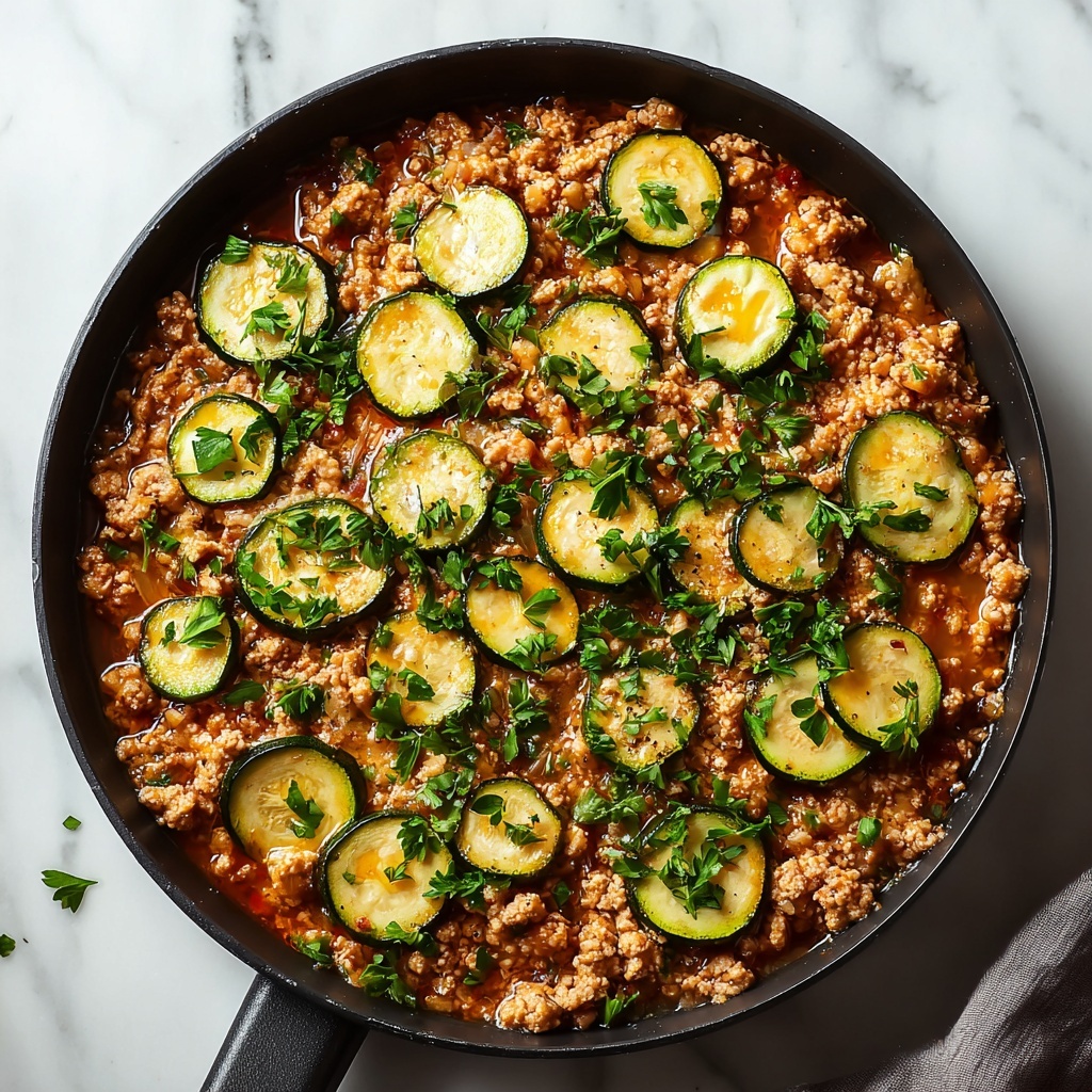 Ground Turkey and Zucchini Skillet Recipe - Recipe Image