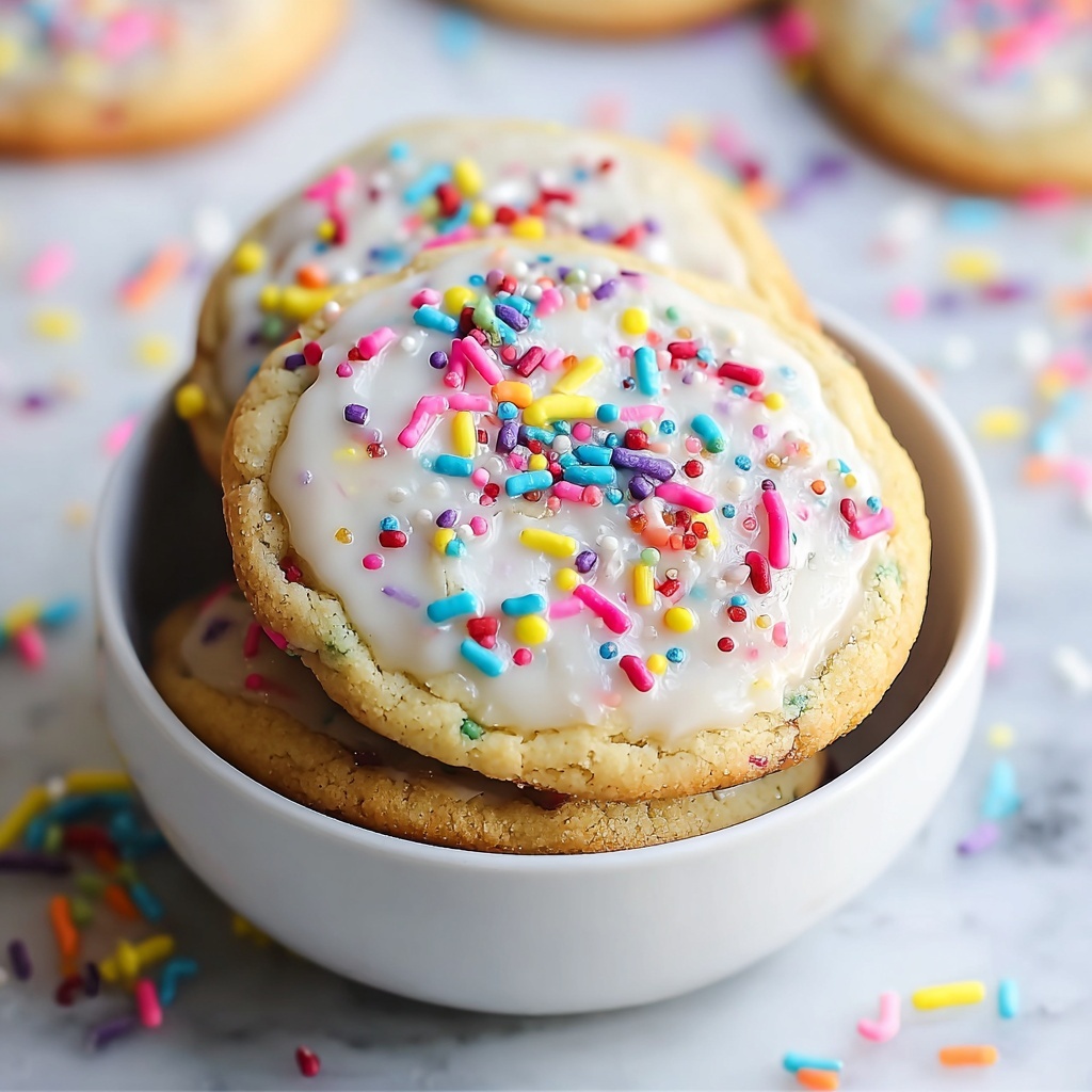 Frosted Funfetti Cookies Recipe - Recipe Image