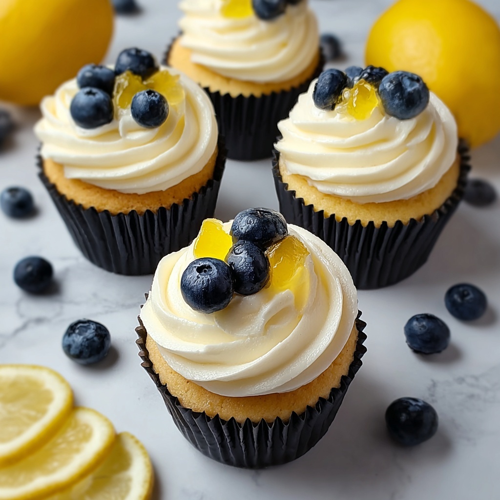 Lemon Blueberry Cupcakes Recipe - Recipe Image