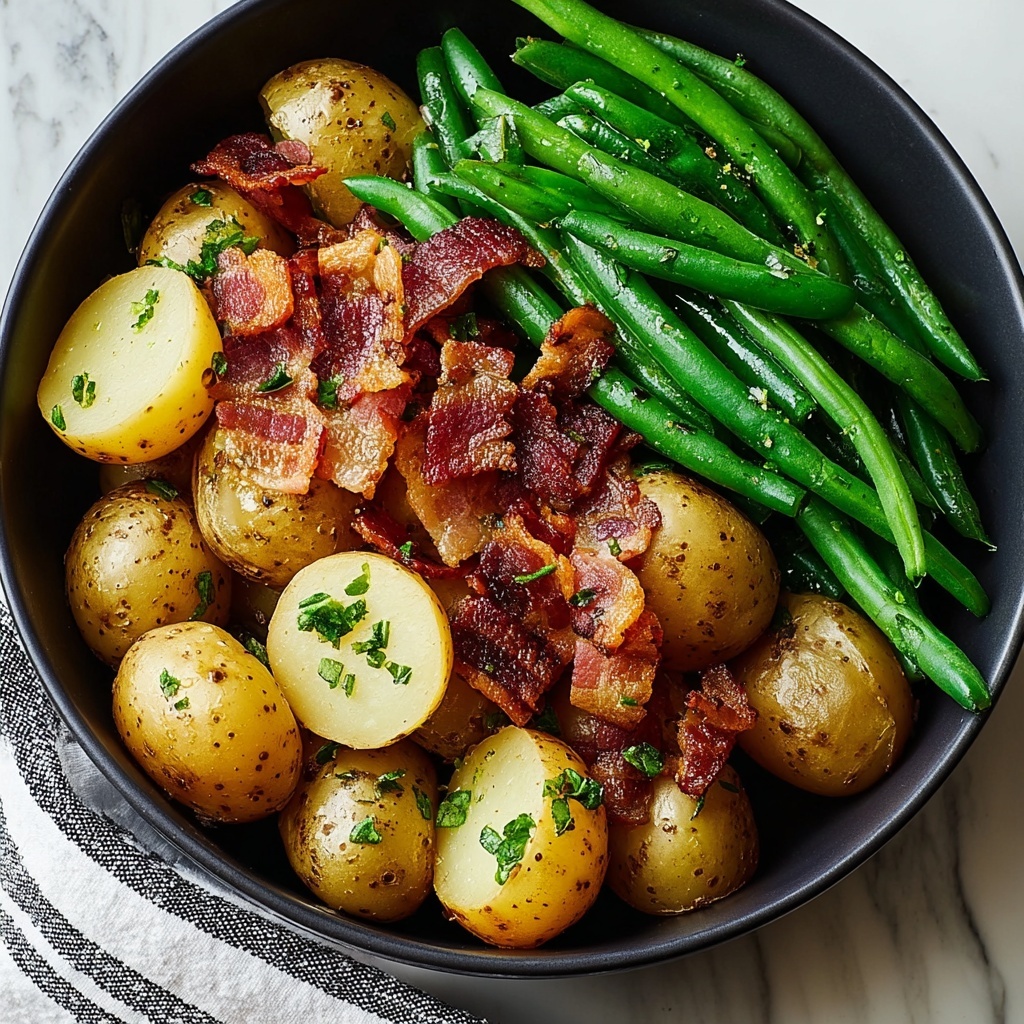 Country Ranch Green Beans and Potatoes with Bacon Recipe - Recipe Image