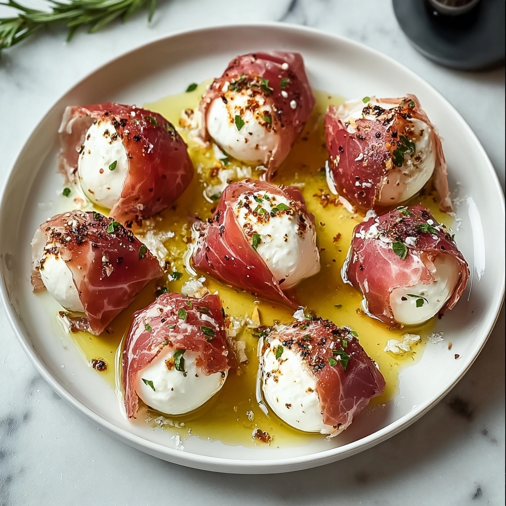 Prosciutto Wrapped Mozzarella Bites Recipe - Recipe Image
