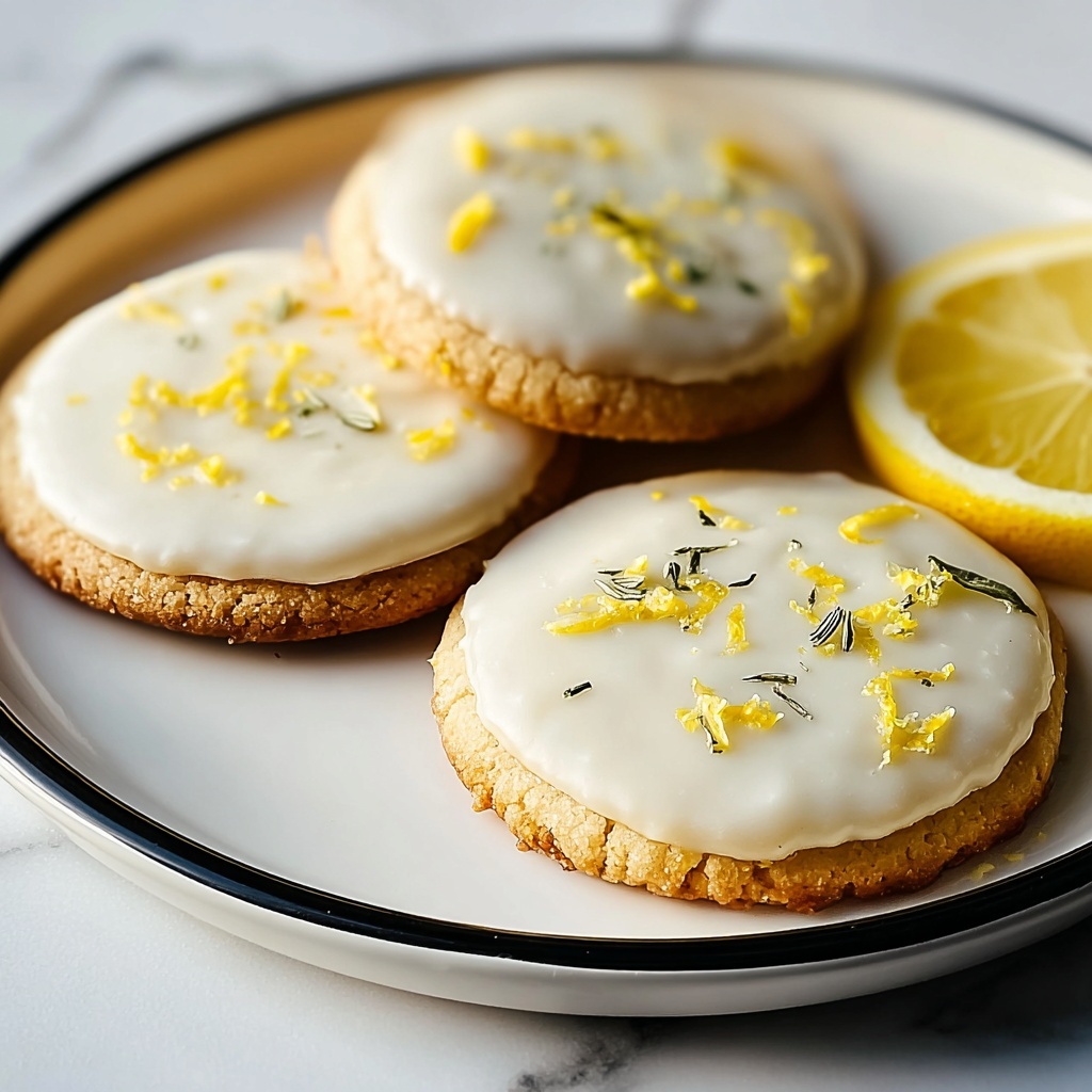 Soft Lemon Frosted Cookies with Zesty Glaze Recipe - Recipe Image