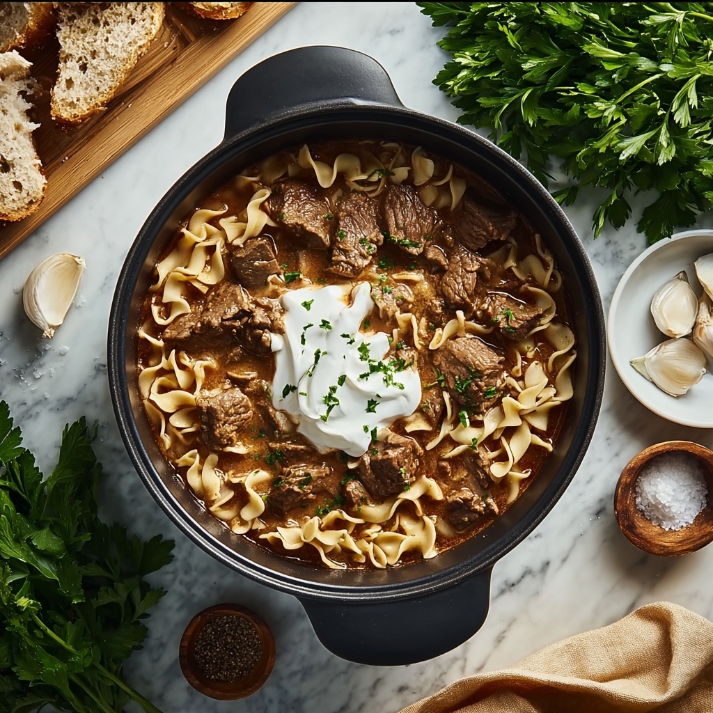 Dutch Oven Beef Stroganoff Recipe - Recipe Image