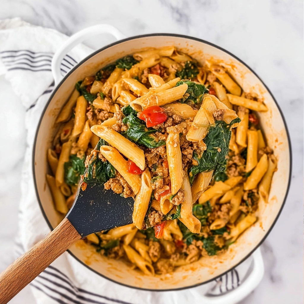 One-Pot Ground Turkey Pasta Recipe - Recipe Image