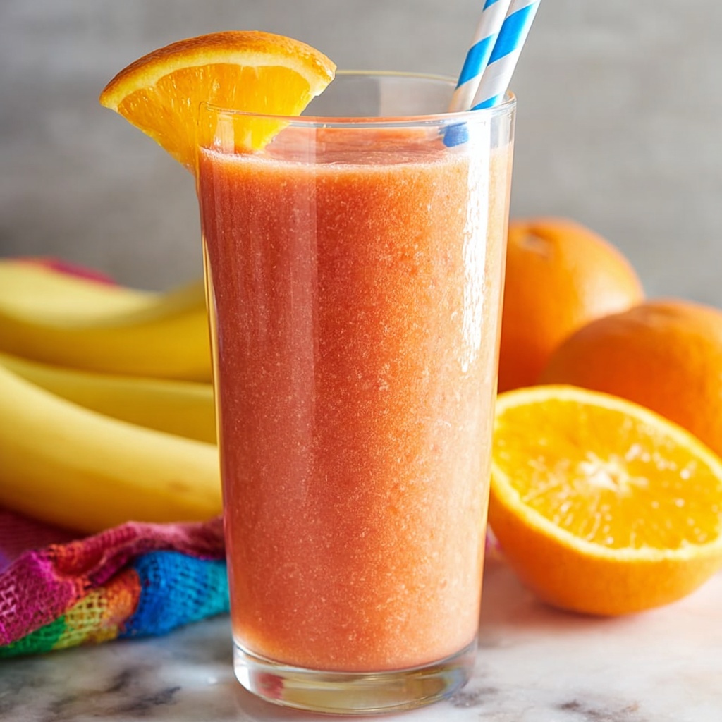 Orange Watermelon Sunshine Smoothie Recipe - Recipe Image