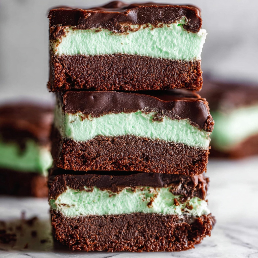 Fudgy Mint Chocolate Brownies Recipe - Recipe Image