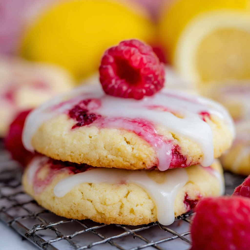 Fresh Raspberry Lemon Cookies with Glaze Recipe - Recipe Image