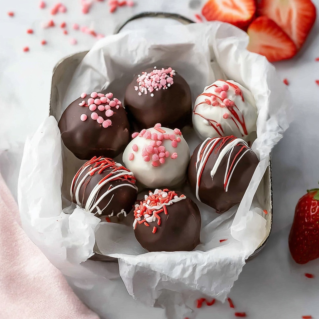 Strawberry White Chocolate Truffles Recipe - Recipe Image