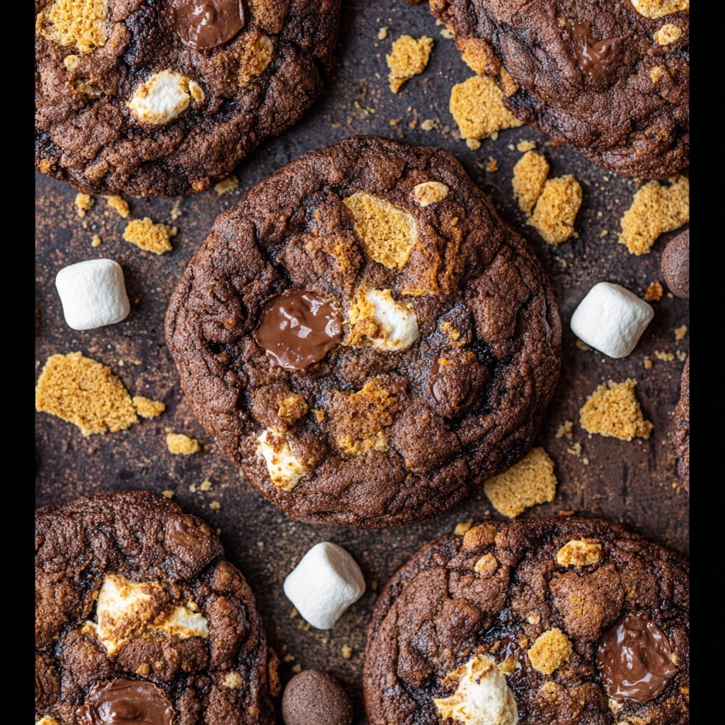S'more Brownie Cookies Recipe - Recipe Image