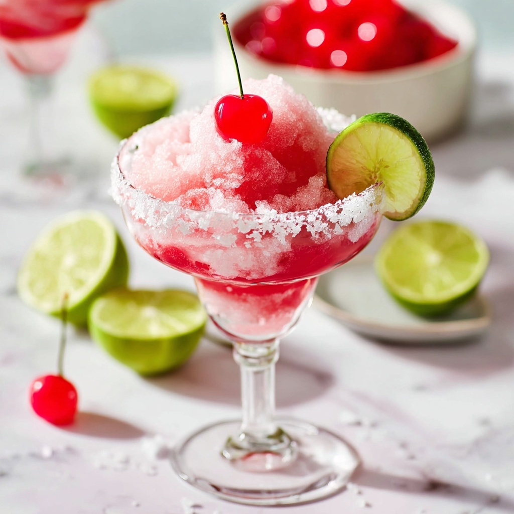 Frozen Cherry Limeade Margarita Recipe - Recipe Image